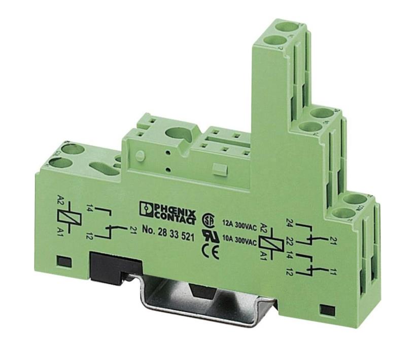 Relay base PR1..., for miniature relay, 1/3 level design, screw connections PR1-BSC3/2X21 2833521